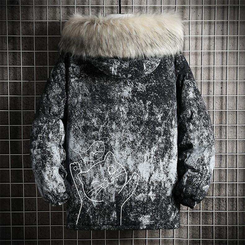 MC49133-P135 日系潮衣男大码派克服男工装服外套袄 网格图片