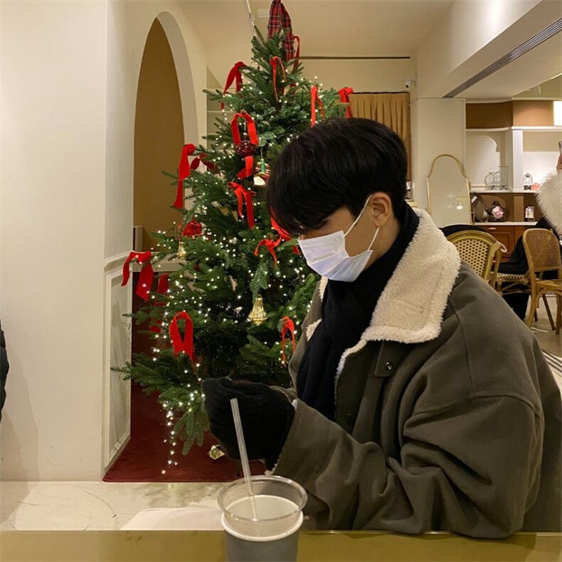 816B-WT031-P128冬季韩圣诞男士羊羔毛翻领棉衣宽松棉服外套,男装棉衣,星座816B