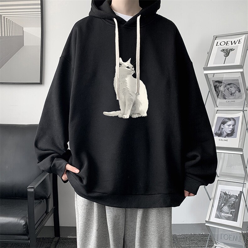 连帽卫衣男大码胖子帽衫大号运动服WY2407-P35图片