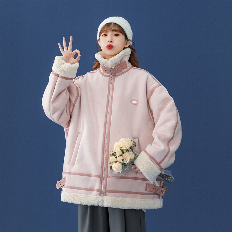 1羊羔毛休闲宽松大码M-5XL情侣潮棉服外套男YG7538P145控188，男装棉衣，星座226-2