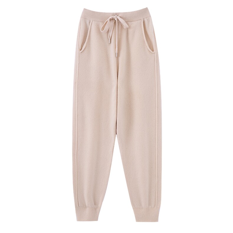 2025年秋季新款百搭侧边带杠小脚裤，女装休闲裤，宏杨羊绒