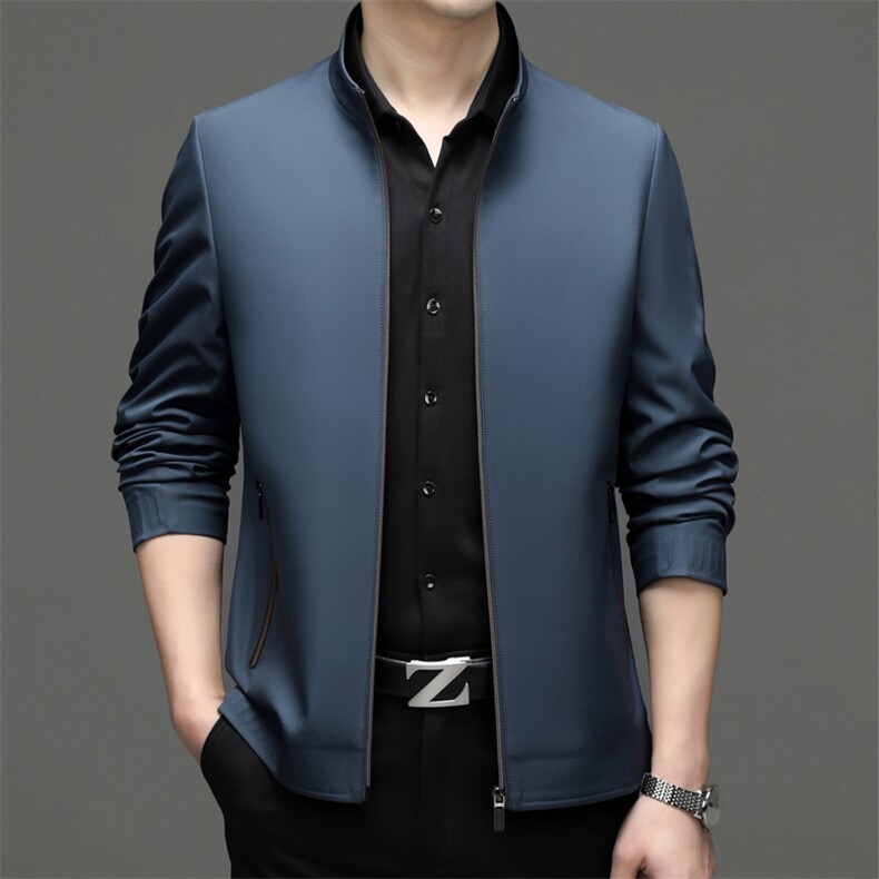 Z1318春季新款2023年男士休闲长袖立领夹克商务外套图片