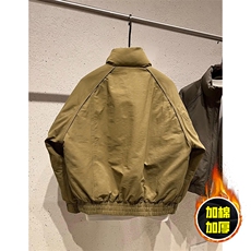 现货美式高街休闲棉衣夹克三防立领纯色户外工装加厚棉服外套，男装夹克，电商A486