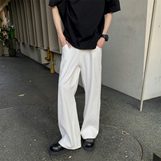 现货库存足白色阔腿裤全棉宽松直筒休闲裤牛仔裤子男3028/P49，男装牛仔裤，星座902A