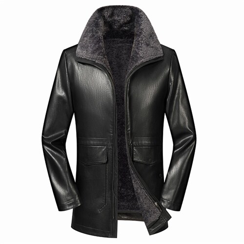 21冬季皮衣男加绒休闲立领夹克冬季加厚加绒男士外套YN2108-P250，男装皮衣，电商B212（原钱塘6029）