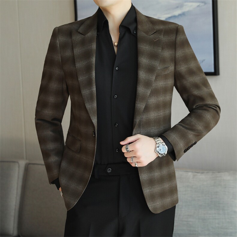 26做货-男士休闲西装修身韩版西服外套小西装上衣DX6922P165,男装西服套装,电商D216