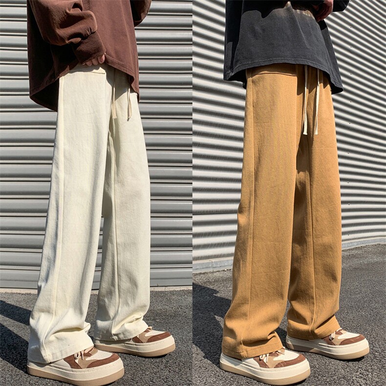 XZ616早秋季新款重磅纯棉百搭宽松直筒休闲长裤TY519P45控58,男装休闲裤,星座512A（原616）