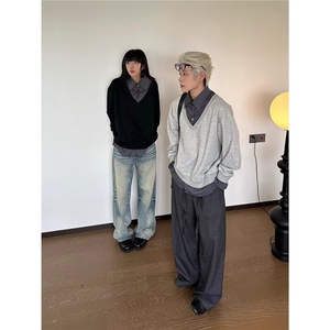 现货 网图  韩版假两件拼接设计卫衣男长袖B22-P50图片