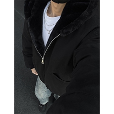 棉帆布材质连帽棉衣座山雕A177-MY007-P95，男装棉衣，电商A177