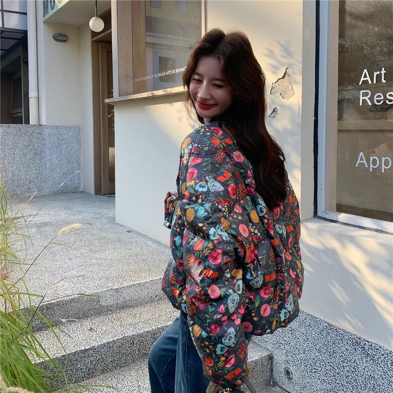 【已出货】新标90白鸭绒花花夹克羽绒服W630P315-K458,女装羽绒服,2C209