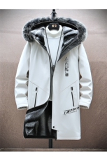 主推款男士派克服中长款冬季加绒加厚风衣连帽外套JR917-P90，男装风衣，星座301D(原星座1004-8）