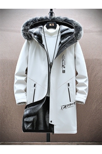 主推款 男士派克服 中长款冬季加绒加厚风衣连帽外套JR917-P90图片