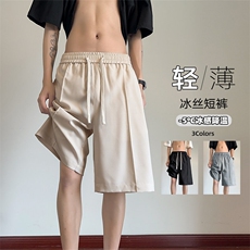 特批P22无差价夏季休闲轻薄仿麻冰感冰丝垂感大码五分裤男DK5897，男装休闲裤，电商A001