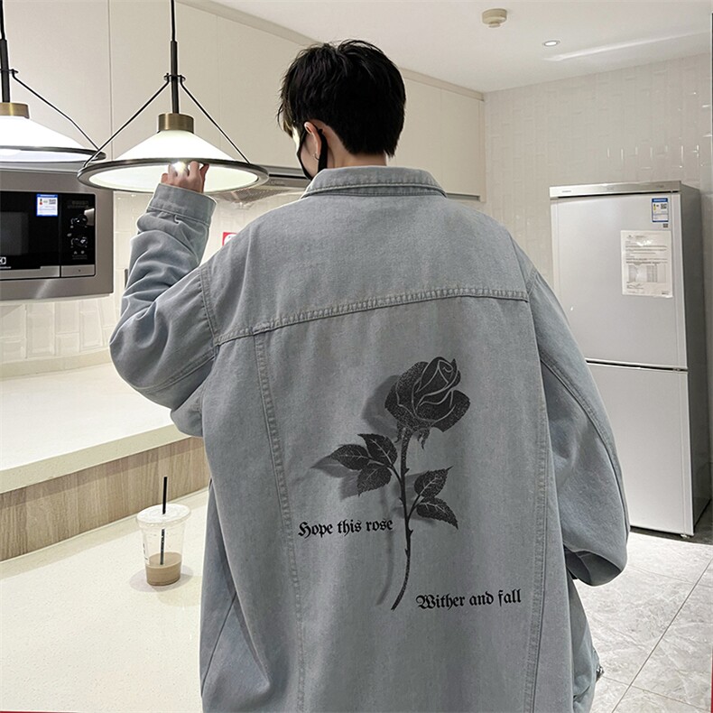 牛仔夹克男大码牛仔外套男茄克 NJ77279-P60加绒款-P75图片