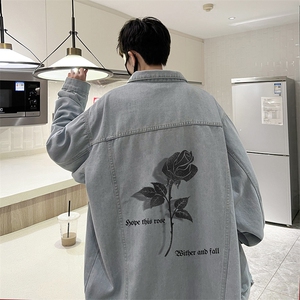 牛仔夹克男大码牛仔外套男茄克 NJ77279-P60加绒款-P75图片