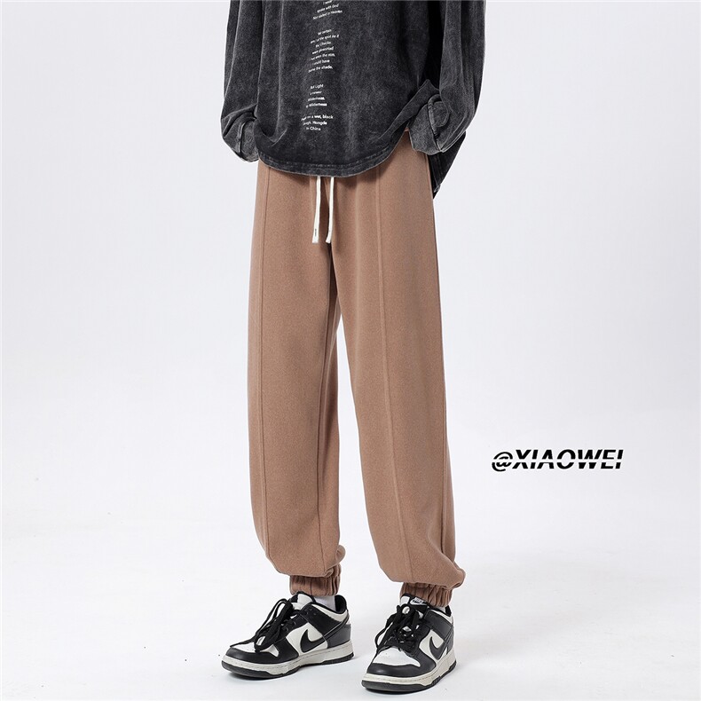 冬季毛呢休闲裤男百搭加绒银狐绒D329-QM559-P60-控78,男装卫衣,电商D329