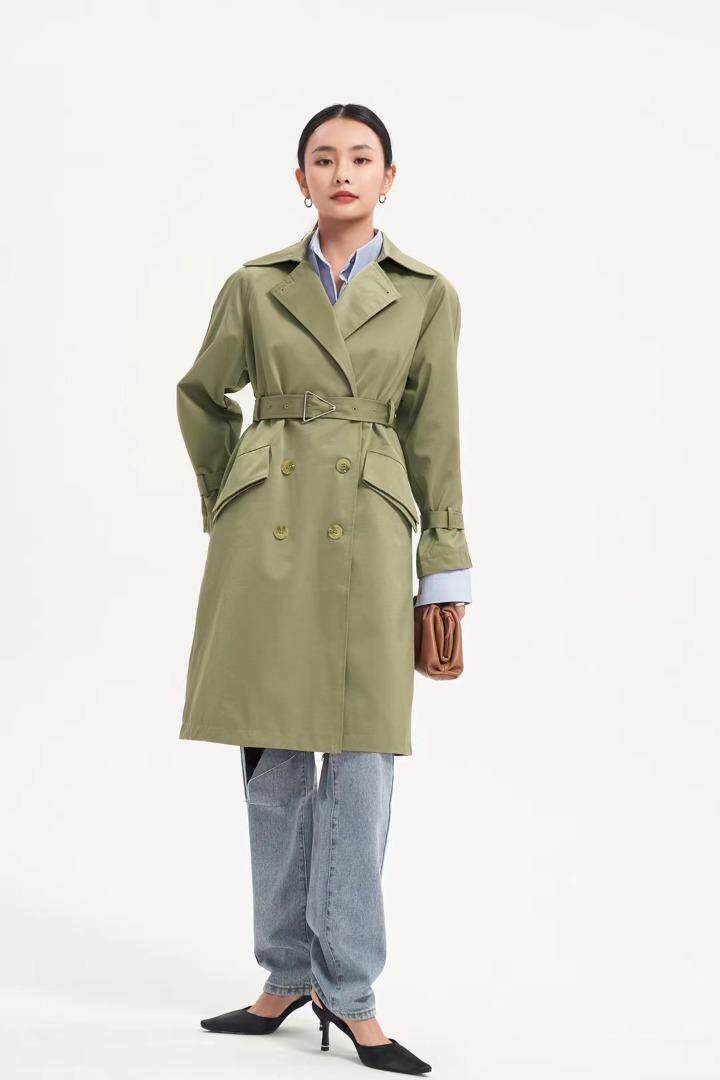 秋装新款现货风衣，女装风衣，艾涵o