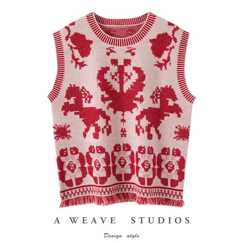 2025年秋季时尚百搭通勤简约休闲圆领马甲，女装马甲，佰米娇羊绒