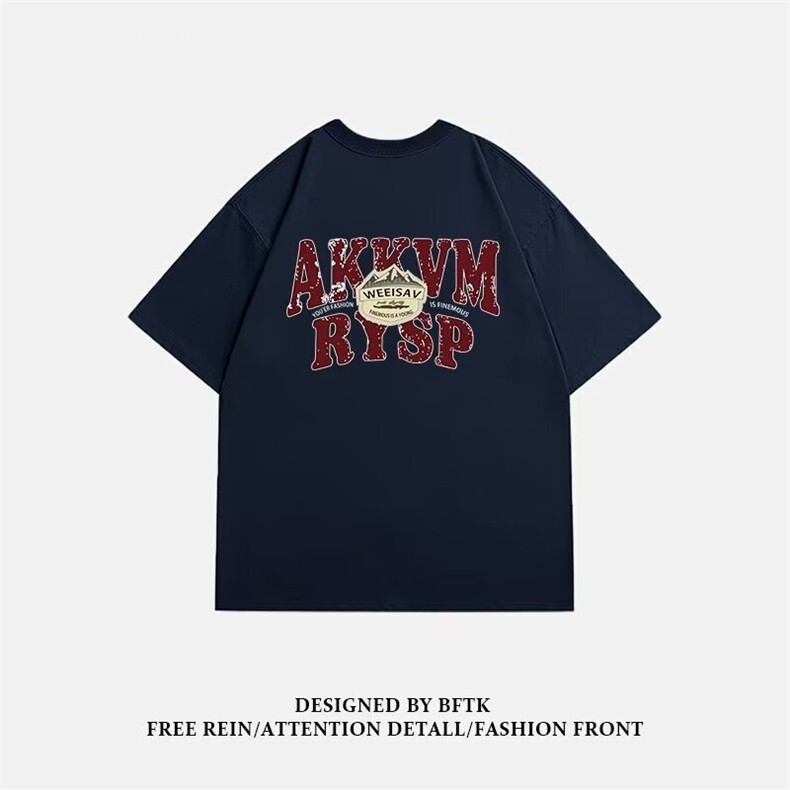 2025年春夏高级设计感短袖T恤潮牌小众情侣圆领上衣B1540-P28网图,女装T恤,电商B245