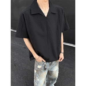 夏季新款男女同款短袖套头衬衣外套XZ102B-1-T2552P30图片