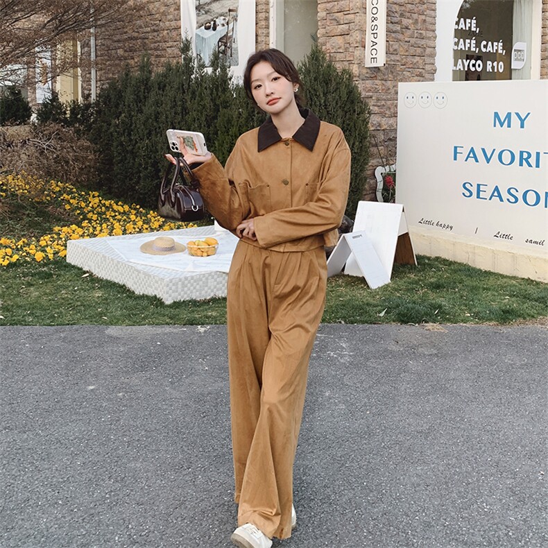 新品麂皮绒套装2c113-8838-p180-k268,女装套装/套裙,2C113