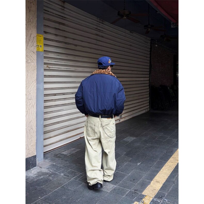 【】美式复古潮牌豹纹工装棉衣男女保暖加厚棉服潮SW330P105,男装棉衣,星座1112-1