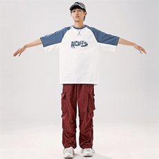 2025夏季新款男装日系潮牌纯棉印花圆领宽松短袖休闲T恤T930-F50，男装T恤，电商A101（原外27）