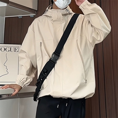 JK9083/P65秋装新款夹克男防水防水冲锋衣外套潮学生大码上衣，男装夹克，电商A141
