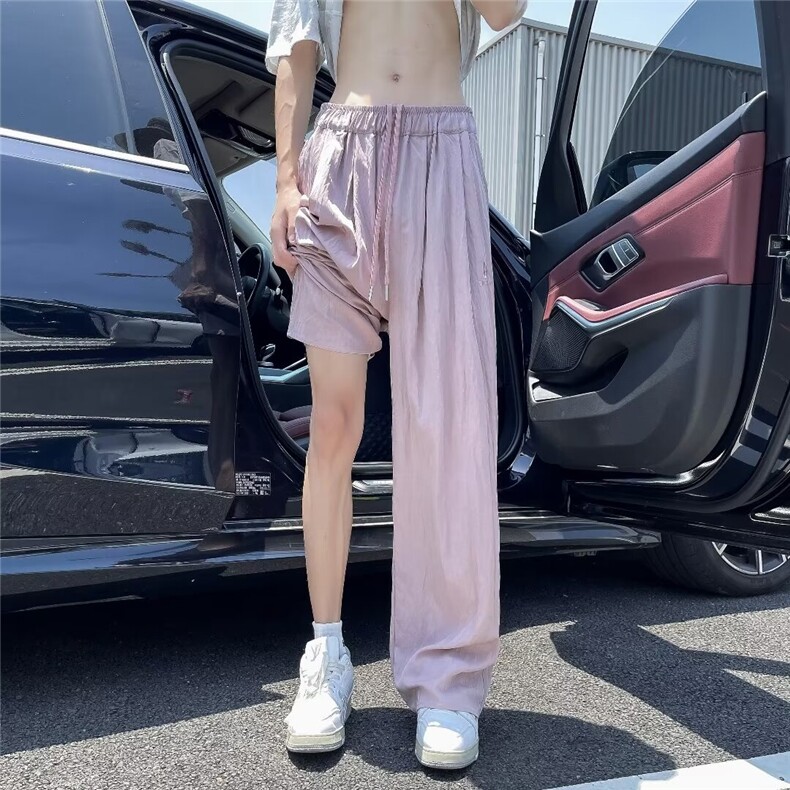 防晒裤子夏季薄款冰丝速干裤直筒休闲空调山本裤男女K28511-p35,男装防晒衣,星座1008-1