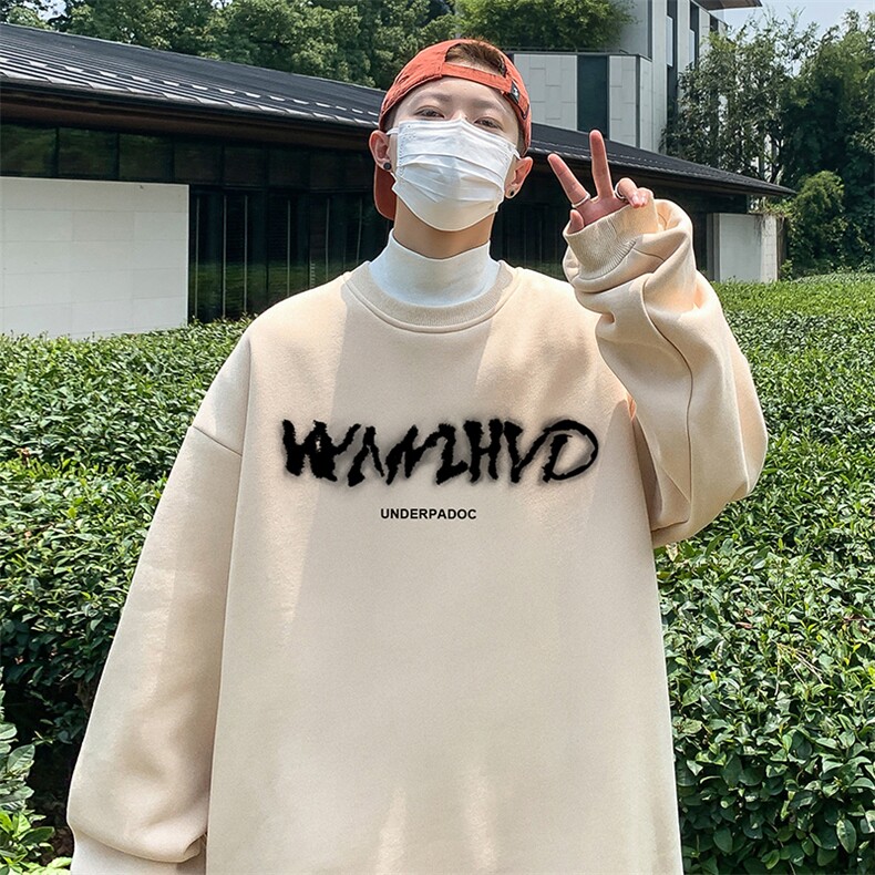 直播360克重磅美式印花卫衣Y233特P28同步供应华棉品质P38特,男装卫衣,电商A486