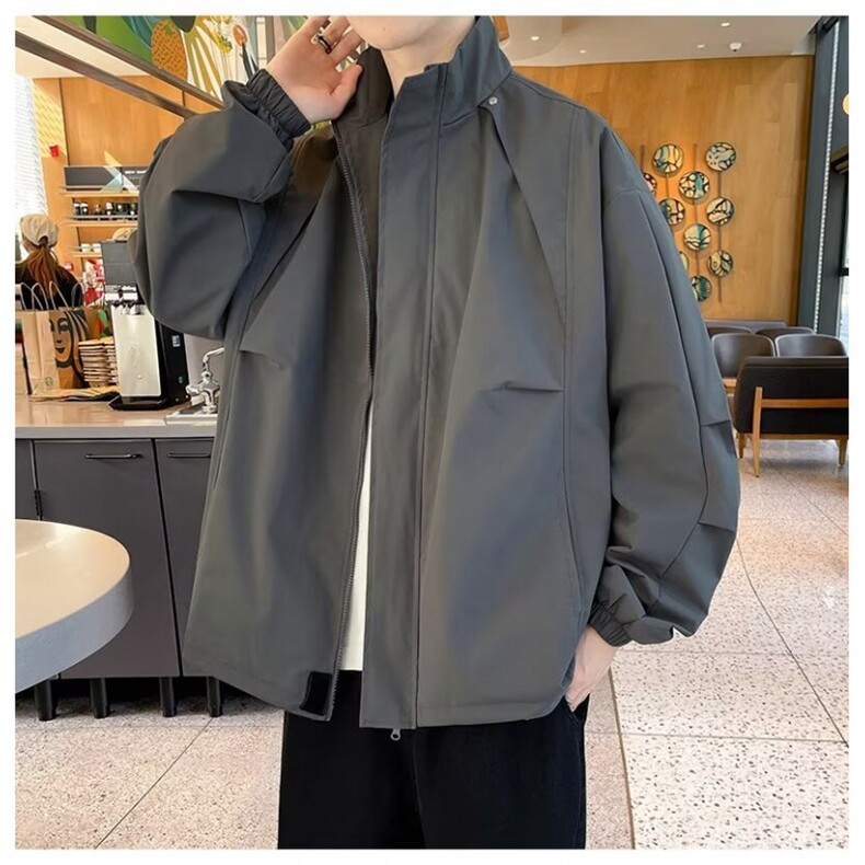 F620P58冲锋衣外套男春秋季美式潮牌青少年男生休闲宽松工,男装夹克,星座512-6