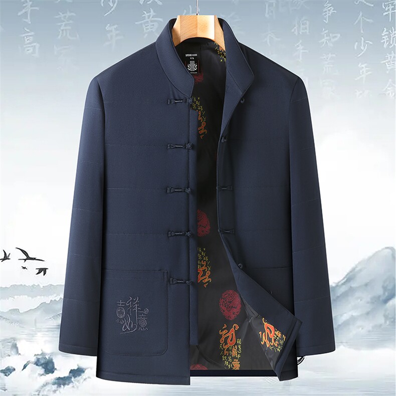 唐装男士冬季中老年风棉衣加厚外套爸爸装上衣男BDY996-P145,男装棉衣,星座1105-3