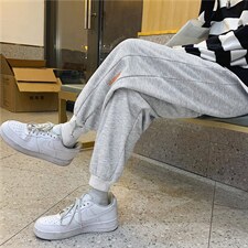 ins卫裤男士休闲宽松潮流百搭运动裤新款港风潮牌束脚裤BK318-P35,男装休闲裤,星座1008-1