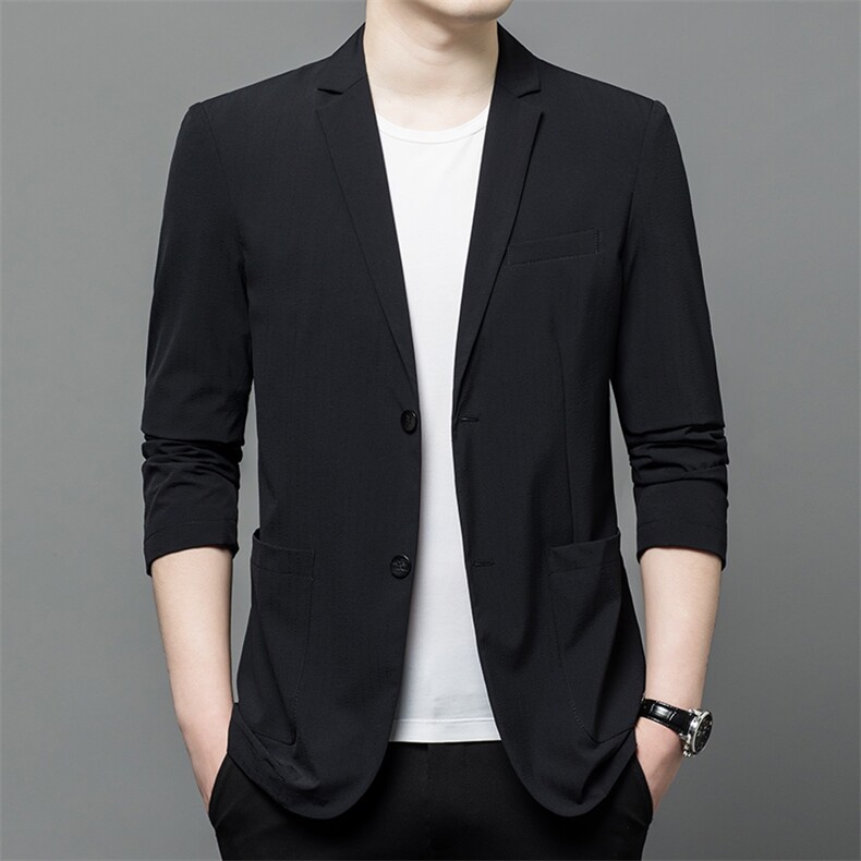 A332703春秋款男士西服网格透气外套简约男装P170,男装西服,电商B360