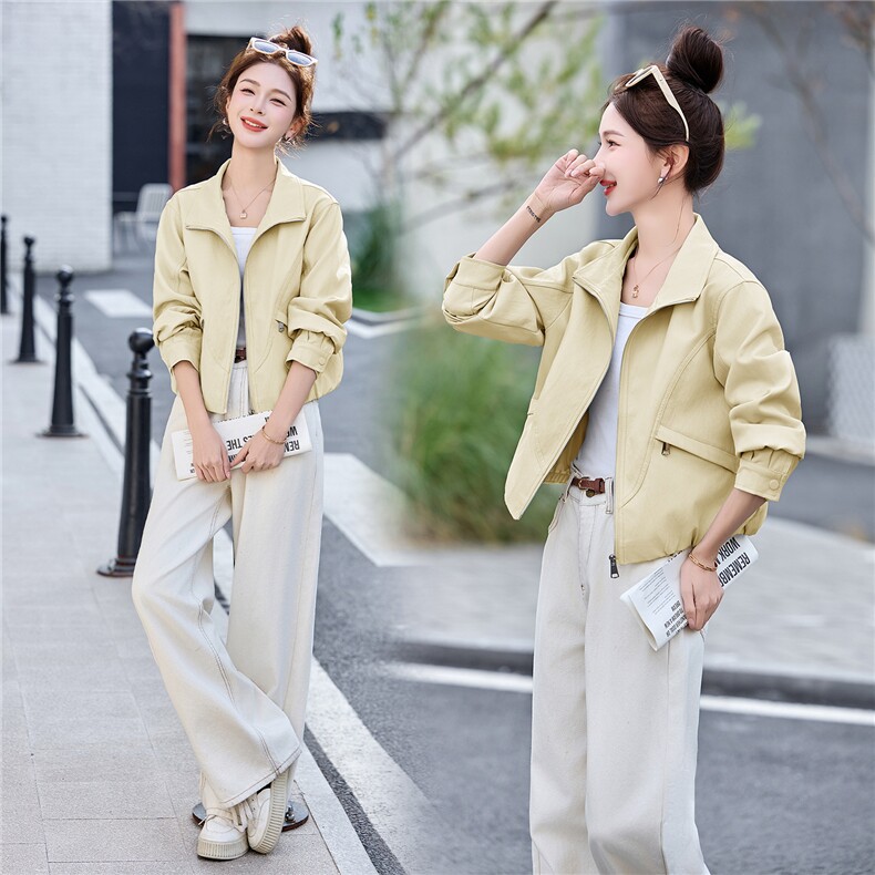 BAO皮衣外套女2026新款今年流行洋气减龄春季显高显瘦短款小个子,女装皮衣,江南女神