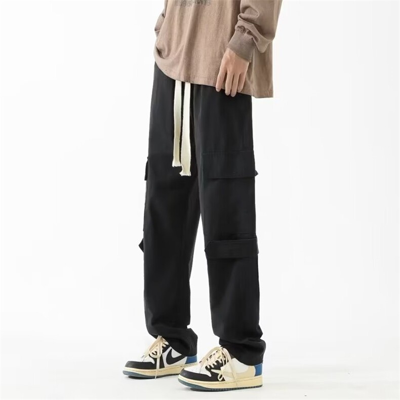 山系工装裤男秋季新款美式复古潮牌宽松休闲长裤高街裤子K06/P42，男装工装外套，星座506