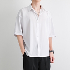 短袖衬衫男夏季新款宽松冰丝坠感衬衣CY009-P30，男装衬衫，星座214-3
