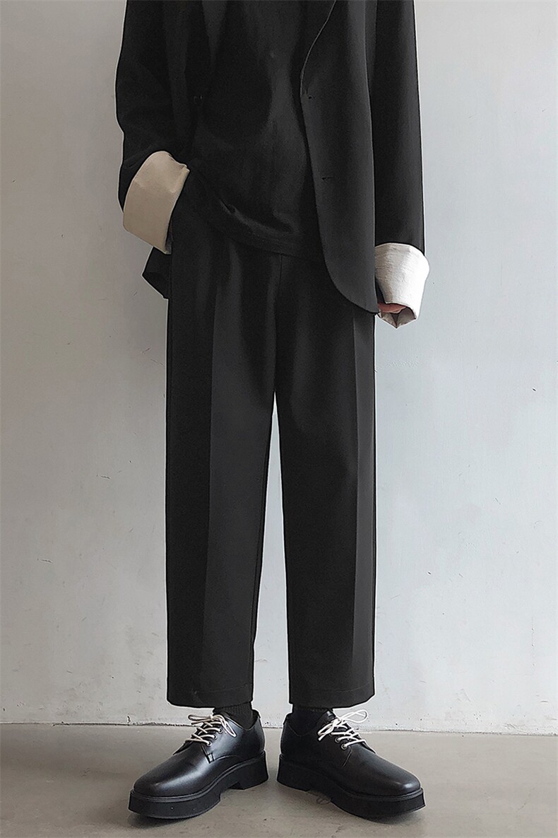 DF94-TP35控价49-2024春季直筒垂感痞帅小西裤男生潮流九分长裤,男装休闲裤,电商A102-1