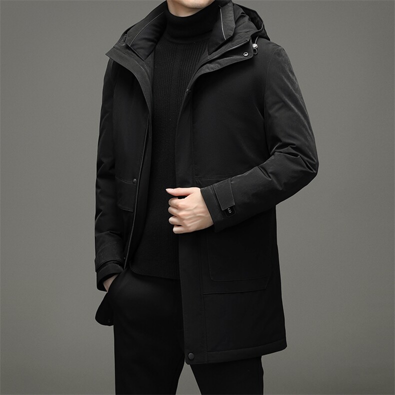 BF2908钱塘2020-2中年男士冬季厚款羽绒服商务休闲简约外套P380,男装羽绒服,钱塘207-2