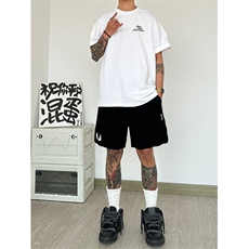 夏季新款户外运动短裤潮流宽松休闲健身短裤，男装牛仔裤，星座410-7