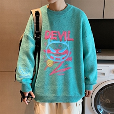 ！2023秋冬新款男士潮牌百搭圆领毛衣潮流针织衫上衣M811P45，男装针织衫/毛衣，电商B220