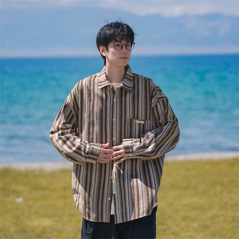 B225-C6095-P62-X78-条纹衬衫-全棉,男装衬衫,电商B225