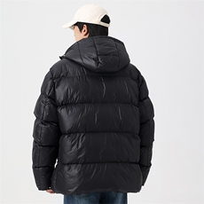 GENIOLAMODE加厚保暖90白鸭绒羽绒服男士2025冬季宽松连帽外套潮，男装棉衣，星座914-4