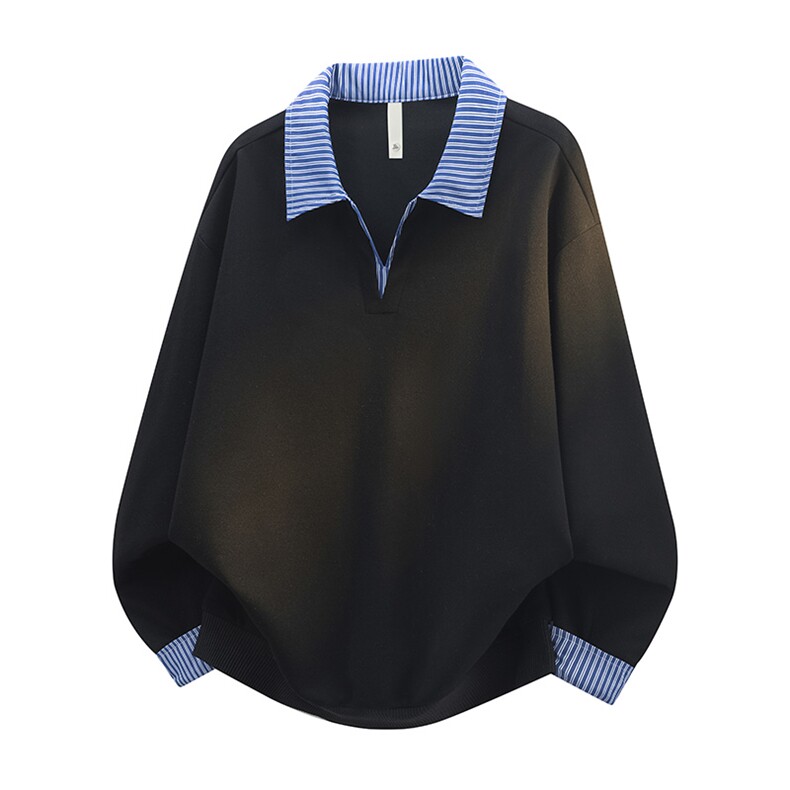 85811-P58M-8XL2026春季新款大码假两件翻领卫衣，男装卫衣，星座109