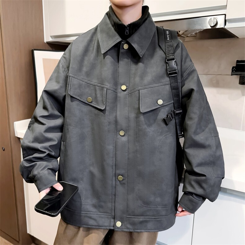三合一加绒加厚皮棉衣男冬季翻领棉服扣子棉袄A266-PYT0091-P135图片