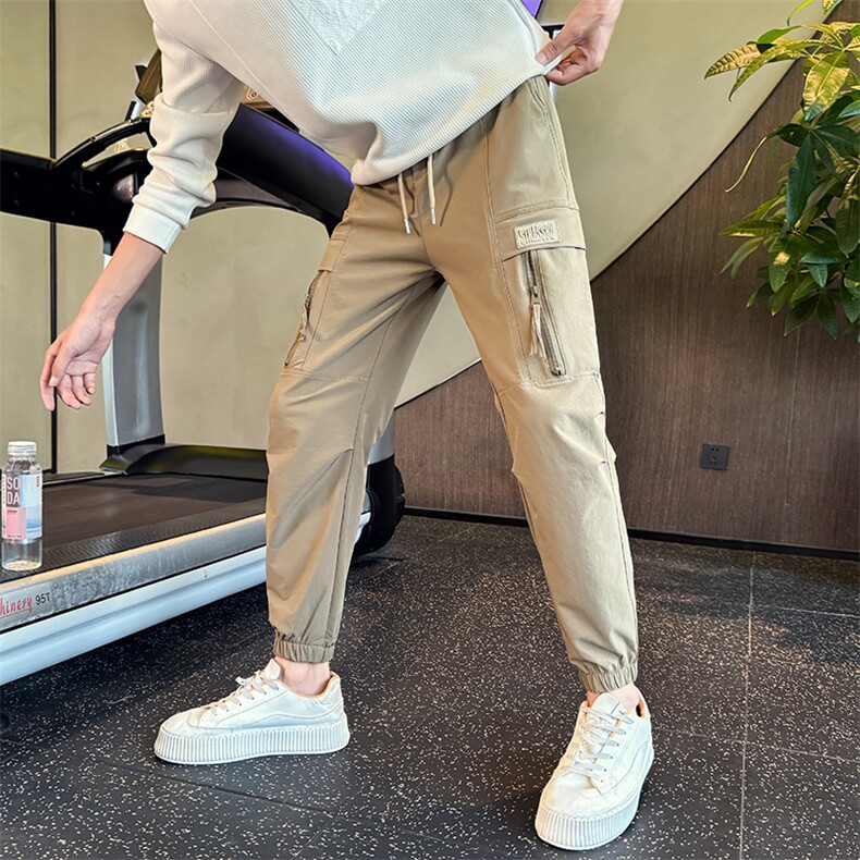 社会小伙秋季男士束脚休闲裤时尚百搭直筒卫裤男C208-6811P58控88,男装休闲裤,电商C208