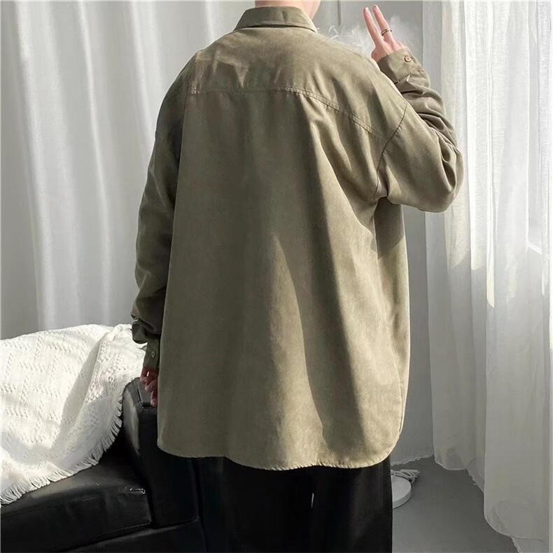 长袖衬衫男港风日系外套高质量C8025P35，男装衬衫，星座1116-2
