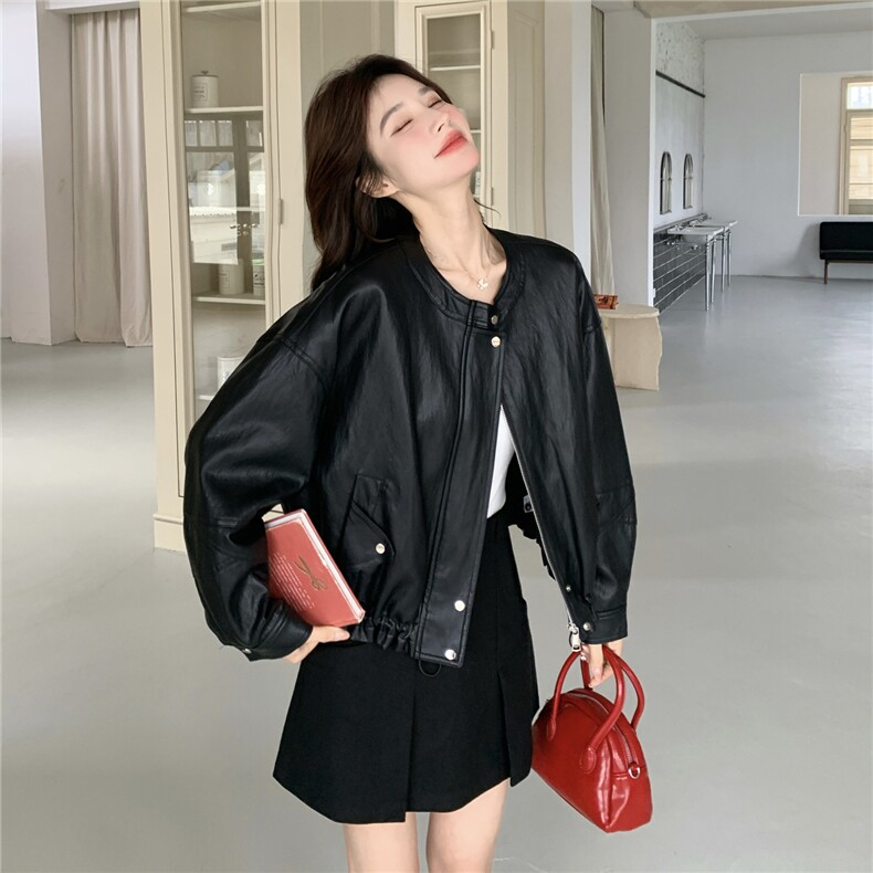 大货已出春季新款PU皮衣外套2199-P175-K245,女装皮衣,网红馆