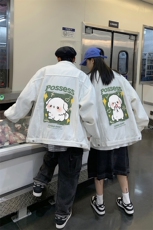 2025春季港风大码不一样印花情侣牛仔夹克外套男JK565-P6588，男装夹克，星座912-1（原星座914-5）