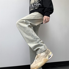美式高街弹力直筒小脚牛仔裤男潮牌简约显高休闲裤G606/P55，男装牛仔裤，电商D202